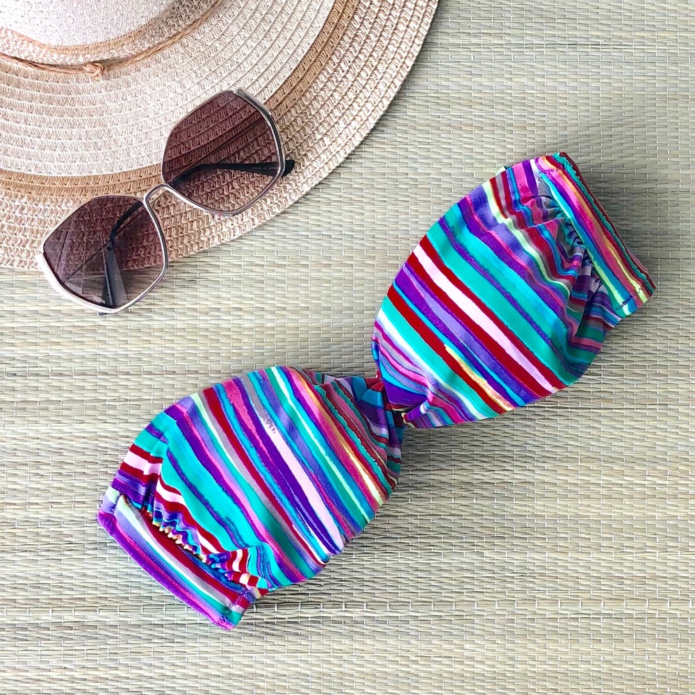 VS Striped Bandeau Bikini Top